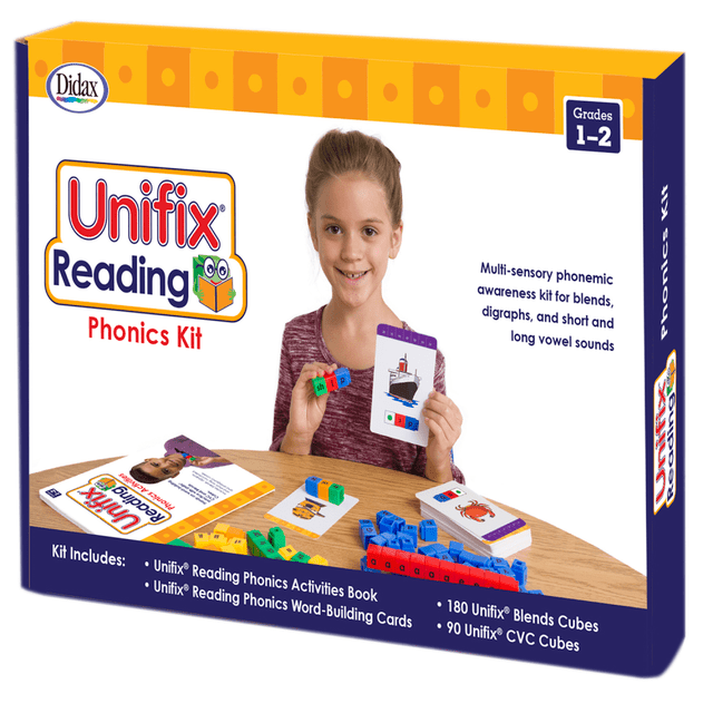 DIDAX DD-211278  Unifix Reading Phonics 272-Piece Kits, Multicolor, Pack Of 184 Kits, Grades 1 To 2