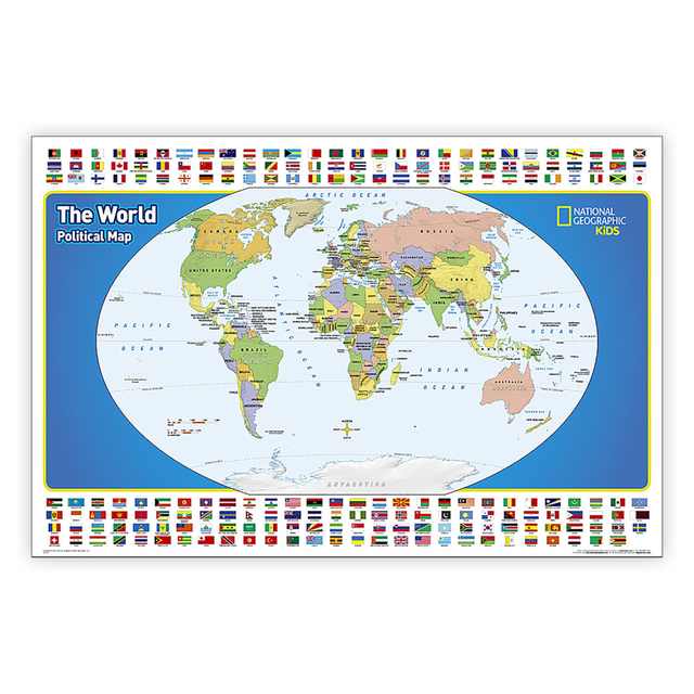 NATIONAL GEOGRAPHICS MAPS NGMRE01020772 National Geographic The World for Kids Map, Laminated, 36in x 24in NATIONAL GEOGRAPHICS MAPS NGMRE01020772 National Geographic The World for Kids Map, Laminated, 36in x 24in