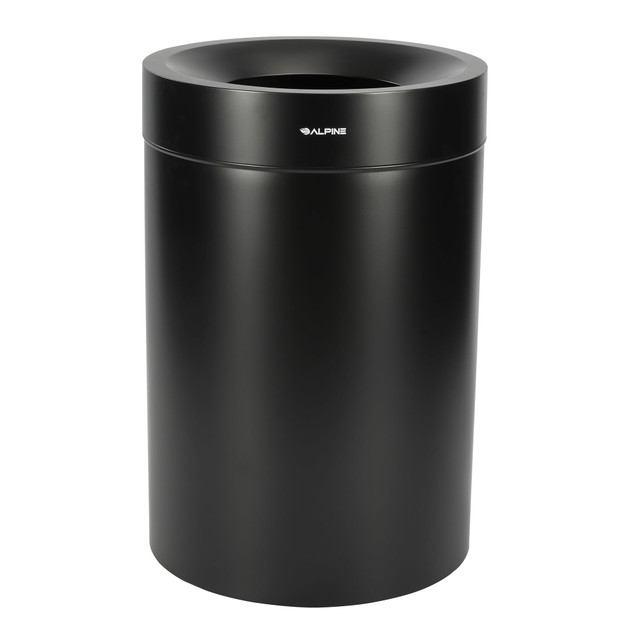 ADIR CORP. ALP475-50-BLK Alpine Industries Stainless-Steel Commercial Indoor Trash Can, 50 Gallons, 35inH x 24inW x 24inD, Black ADIR CORP. ALP475-50-BLK Alpine Industries Stainless-Steel Commercial Indoor Trash Can, 50 Gallons, 35inH x 24inW x 24inD, Black