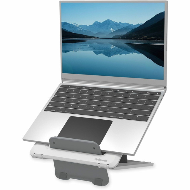 FELLOWES INC. 100098501 Fellowes Breyta Laptop Stand 9-1/4inW x 10-1/2inD x 1/2inH White - 0.50in Height x 9.20in Width x 10.50in Depth - White - For Notebook FELLOWES INC. 100098501 Fellowes Breyta Laptop Stand 9-1/4inW x 10-1/2inD x 1/2inH White - 0.50in Height x 9.20in Width x 10.50in Depth - White - For Notebook