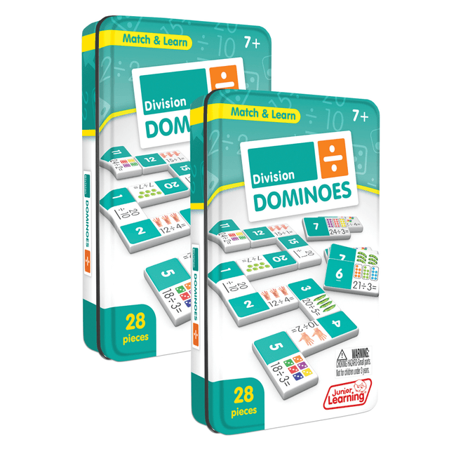 EDUCATORS RESOURCE JRL671-2 Junior Learning Division Match & Learn Domino Sets, Pack of 2 Sets EDUCATORS RESOURCE JRL671-2 Junior Learning Division Match & Learn Domino Sets, Pack of 2 Sets