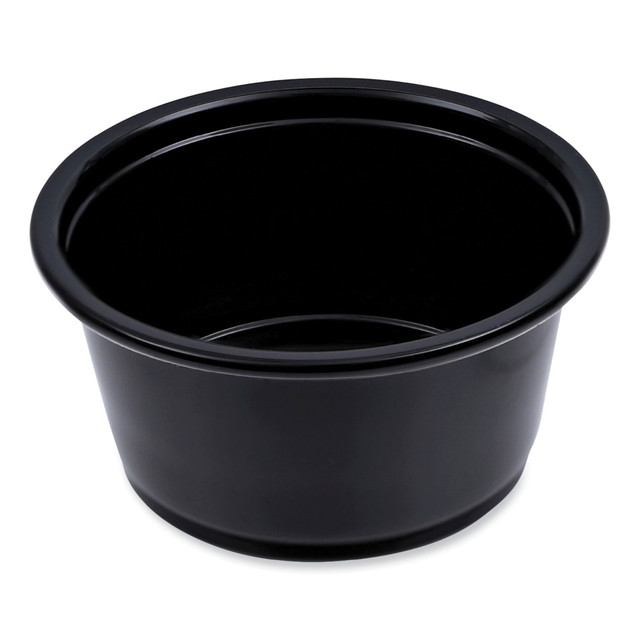 LAGASSE, INC. BWKPRTN2BL Boardwalk Souffle/Portion Cups, 2 Oz, Black, 125 Cups Per Sleeve, Carton Of 20 Sleeves LAGASSE, INC. BWKPRTN2BL Boardwalk Souffle/Portion Cups, 2 Oz, Black, 125 Cups Per Sleeve, Carton Of 20 Sleeves