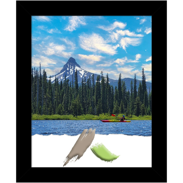 UNIEK INC. A42708297303 Amanti Art Basic Narrow Wood Picture Frame, 19in x 23in, Opening Size 16in x 20in, Black