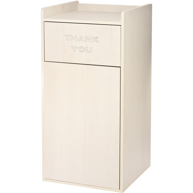 ADIR CORP. 476-WHI Alpine Wood Commercial Tray-Top Trash Receptacle Waste Enclosure, 40 Gallon, White ADIR CORP. 476-WHI Alpine Wood Commercial Tray-Top Trash Receptacle Waste Enclosure, 40 Gallon, White