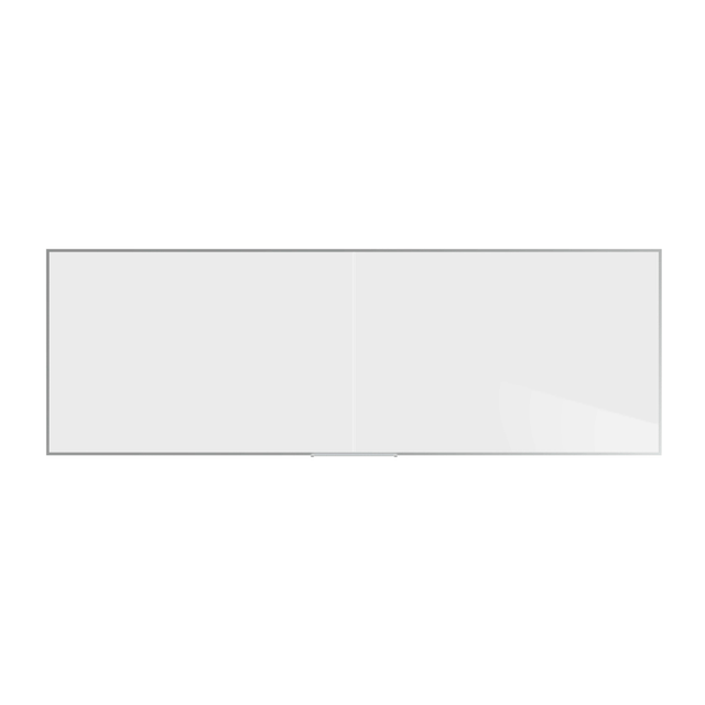 GHENT MANUFACTURING INC. M2-412-4-2P Ghent 2-Piece M2 Whiteboard, 48-1/2in x 144-1/2in, White, Satin Aluminum Frame