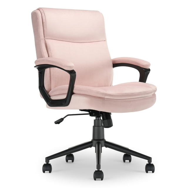 LIVING STYLE PTE LIMITED CCHR10007E Click365 Transform 2.0 Ergonomic Fabric Mid-Back Desk Chair, Pink/Black