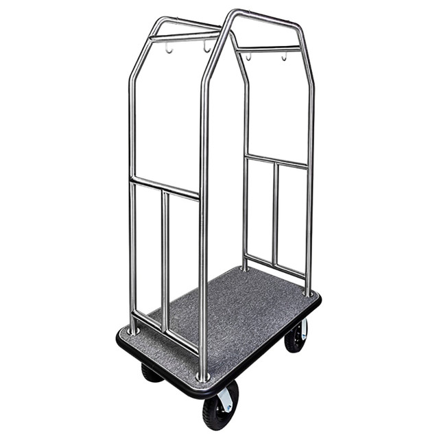 CENTRAL SPECIALTIES CO. 2999BK-010-GRY CSL Hyde Park Luggage Cart, 72inH x 44inW x 24inD, Gray