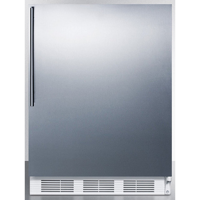 FELIX STORCH, INC. CT661WSSHVADA Summit Appliances 5.1 Cu. Ft. Compact Refrigerator/Freezer, Silver FELIX STORCH, INC. CT661WSSHVADA Summit Appliances 5.1 Cu. Ft. Compact Refrigerator/Freezer, Silver
