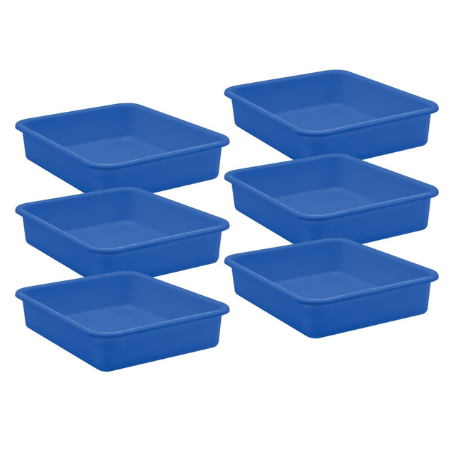 EDUCATORS RESOURCE TCR20437-6 Teacher Created Resources Large Plastic Letter Trays, 3inH x 11-1/2inW x 14inD, Blue, Pack Of 6 Trays EDUCATORS RESOURCE TCR20437-6 Teacher Created Resources Large Plastic Letter Trays, 3inH x 11-1/2inW x 14inD, Blue, Pack Of 6 Trays