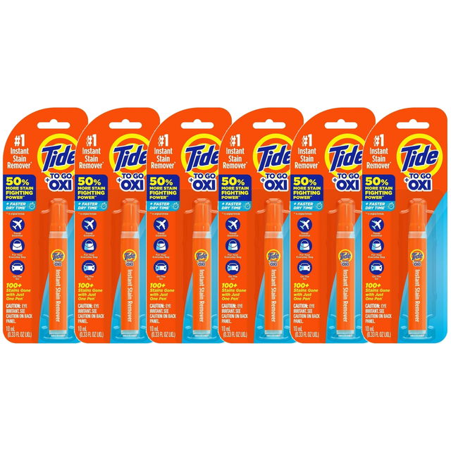 NEHEMIAH MANUFACTURING COMPANY LLC 01205CT Tide To Go Stain Remover Pen - 0.34 oz (0.02 lb) - Phosphate-free, Machine Washable, Bleach-free - Orange - 6 / Carton NEHEMIAH MANUFACTURING COMPANY LLC 01205CT Tide To Go Stain Remover Pen - 0.34 oz (0.02 lb) - Phosphate-free, Machine Washable, Bleach-free - Orange - 6 / Carton