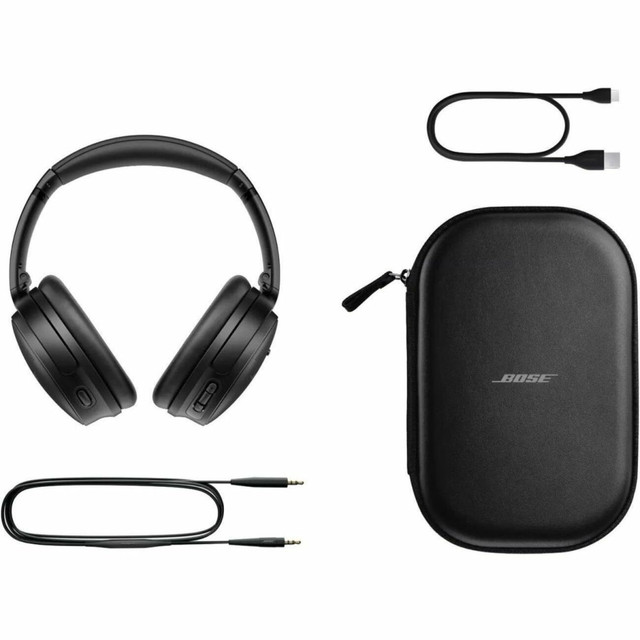 BOSE CORPORATION 884367-0100 Bose QuietComfort Headphone - Stereo - Mini-phone (3.5mm) - Wired/Wireless - Bluetooth - Over-the-head - Binaural - Circumaural - Noise Canceling - Black
