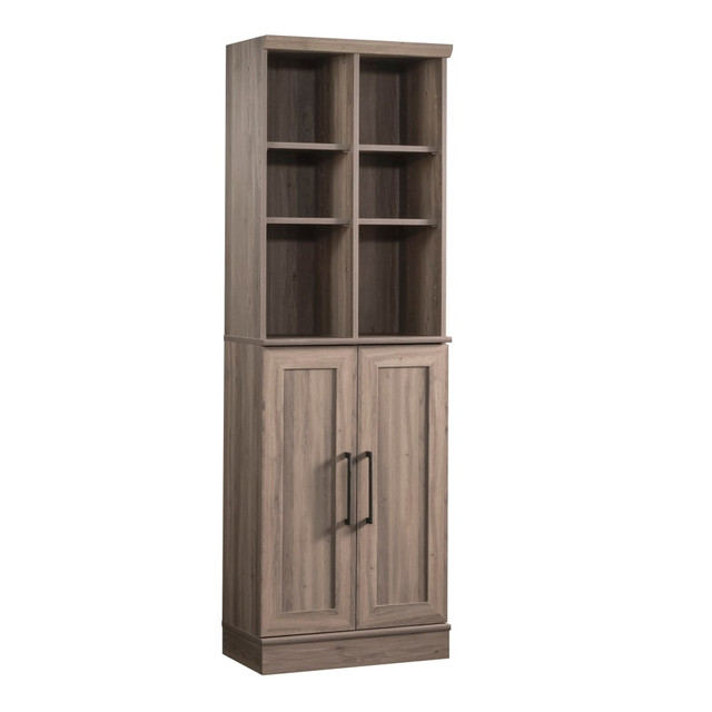 SAUDER WOODWORKING CO. 435132 Sauder HomePlus Modern 24inW Storage Cabinet With Adjustable Doors, Salt Oak SAUDER WOODWORKING CO. 435132 Sauder HomePlus Modern 24inW Storage Cabinet With Adjustable Doors, Salt Oak