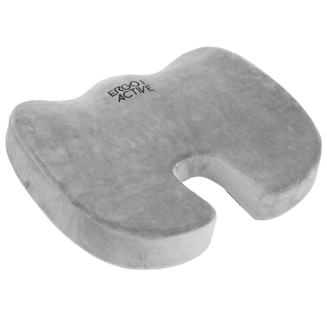 TRANSFORM PARTNERS LLC MI-1101 Mount-It! ErgoActive Memory Foam Seat Cushion, Foam, 13-13/16inH x 17-3/4inW x 3inD, Gray TRANSFORM PARTNERS LLC MI-1101 Mount-It! ErgoActive Memory Foam Seat Cushion, Foam, 13-13/16inH x 17-3/4inW x 3inD, Gray
