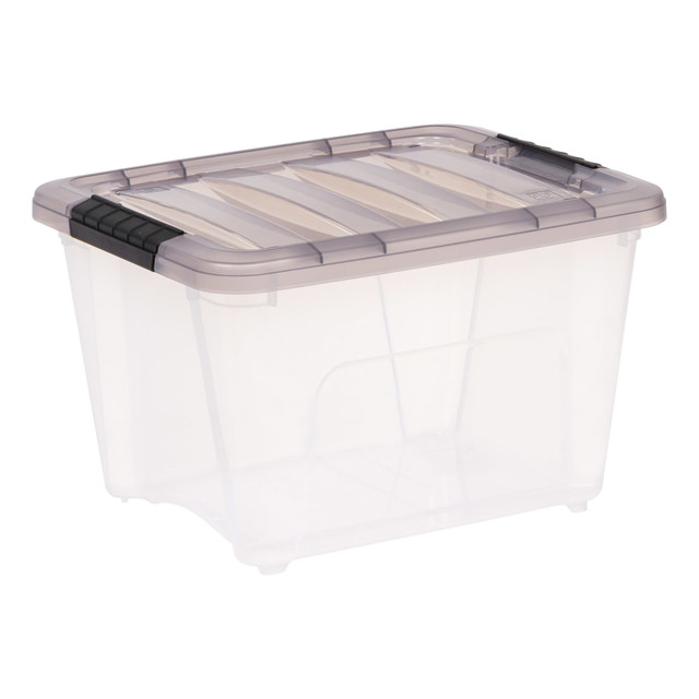 IRIS USA, INC. 500206 Iris Stack & Pull Storage Box, 4.75 Gallon, Clear/Gray IRIS USA, INC. 500206 Iris Stack & Pull Storage Box, 4.75 Gallon, Clear/Gray