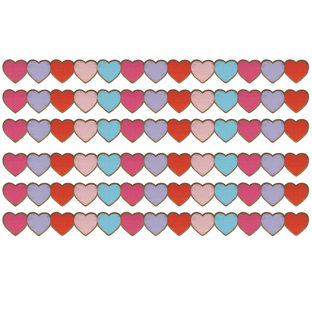 EDUCATORS RESOURCE TCR8457-6 Teacher Created Resources Die-Cut Border Trim, Home Sweet Classroom Hearts, 35ft Per Pack, Set Of 6 Packs