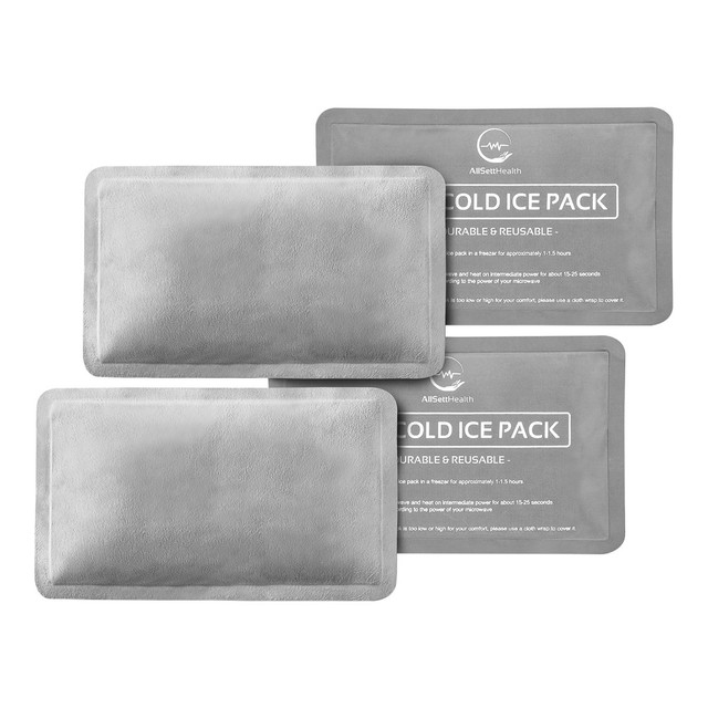ALLSETT HEALTH(R) ASH0FGRY4PK AllSett Health Reusable Soft Gel Packs For Injuries, 10in x 6in, Gray, Pack Of 4 Gel Packs ALLSETT HEALTH(R) ASH0FGRY4PK AllSett Health Reusable Soft Gel Packs For Injuries, 10in x 6in, Gray, Pack Of 4 Gel Packs