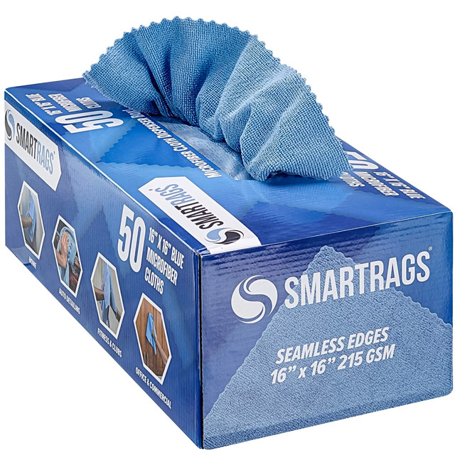 MONARCH GLOBAL BRANDS, INC M931B Hospeco SmartRags Disposable Microfiber Towels, 35 Gram, 215 GSM, 16in x 16in, Blue, 50 Towels Per Box, Case Of 8 Boxes MONARCH GLOBAL BRANDS, INC M931B Hospeco SmartRags Disposable Microfiber Towels, 35 Gram, 215 GSM, 16in x 16in, Blue, 50 Towels Per Box, Case Of 8 Boxes