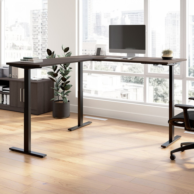 BUSH INDUSTRIES INC. M6SL7278SGBK Bush Business Furniture Move 60 Series 72inW Height Adjustable L Shaped Standing Desk, Storm Gray/Black Powder Coat, Standard Delivery BUSH INDUSTRIES INC. M6SL7278SGBK Bush Business Furniture Move 60 Series 72inW Height Adjustable L Shaped Standing Desk, Storm Gray/Black Powder Coat, Standard Delivery