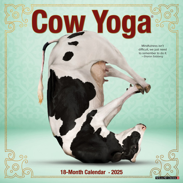 WILLOW CREEK PRESS 42595 2025 Willow Creek Press Monthly Wall Calendar, 12in x 12in, Cow Yoga, January 2025 to December 2025, 42595 WILLOW CREEK PRESS 42595 2025 Willow Creek Press Monthly Wall Calendar, 12in x 12in, Cow Yoga, January 2025 to December 2025, 42595