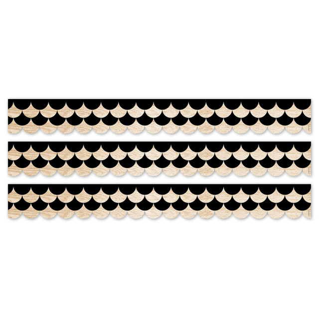 Decorate bulletin boards with the Creative Teaching Press Scallops EZ Borders. These borders are acid-free to help prevent yellowing, and they're sized for compact storage.  Acid-free design helps prevent yellowing.  Sized for compact storage.  Each pack contains 24 borders for a total of 72 borders.