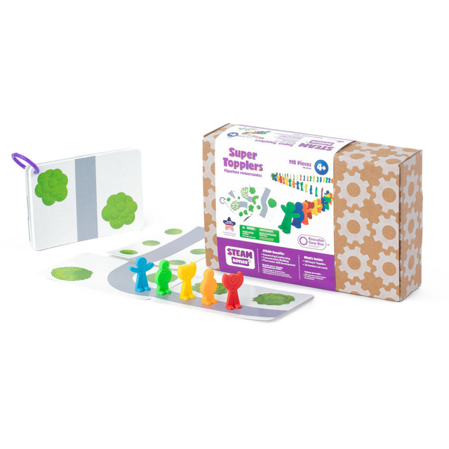ROYLCO INC. R-20310 Roylco STEAM Super Topplers and Domino Run Cards, Multicolor, Grade K To 3