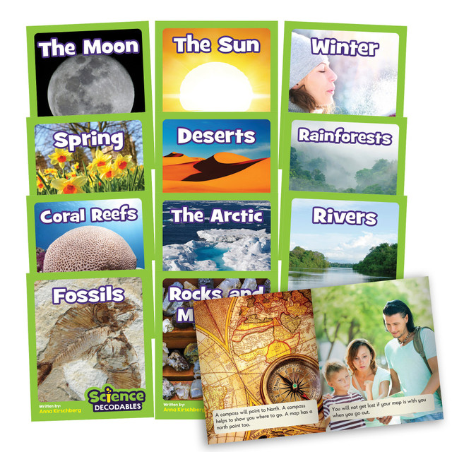 Add the Beanstalk Books Non-Fiction Books to your classroom. These 12 non-fiction readers are printed on acid-free paper and help introduce science decodables to children.  Set comes with 12 non-fiction readers printed on acid-free paper.  Colorful illustrations.  Text uses only controlled vocabulary that follows the letter-by-letter progression along with Tricky words.  Introduces phase 4 science decodables.
