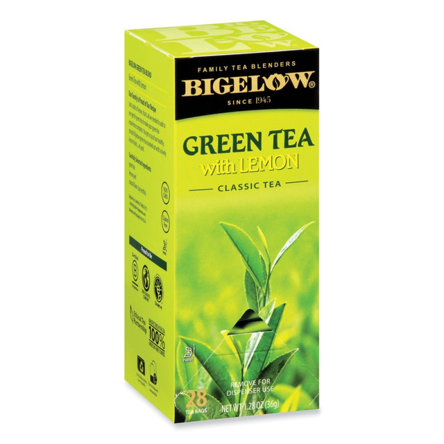 R. C. BIGELOW, INC. RCB10346 Bigelow Green Tea with Lemon, 0.34 lb, Box Of 28 Tea Bags