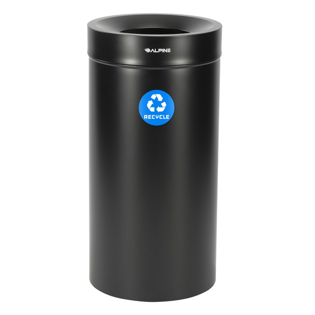 ADIR CORP. ALP475-27-BLK-R Alpine Industries Stainless Steel Recycling Can, 27 Gallon, Black ADIR CORP. ALP475-27-BLK-R Alpine Industries Stainless Steel Recycling Can, 27 Gallon, Black