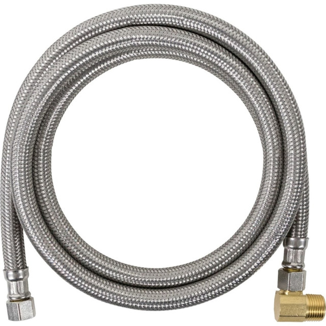 SELA PRODUCTS, LLC DW60SSBL Certified Appliance Accessories Braided Stainless Steel Dishwasher Connector with MIP Elbow - 60in - Silver, Stainless Steel, Gold - Stainless Steel, Vinyl, Polyvinyl Chloride (PVC), Polyester, Brass SELA PRODUCTS, LLC DW60SSBL Certified Appliance Accessories Braided Stainless Steel Dishwasher Connector with MIP Elbow - 60in - Silver, Stainless Steel, Gold - Stainless Steel, Vinyl, Polyvinyl Chloride (PVC), Polyester, Brass