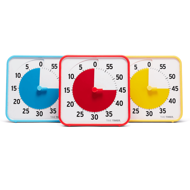 GRACIEs ENTERPRISES LTD TTMTT08BPRM3W Time Timer Original Timer Sets, Primary Colors, Pack Of 3 Sets GRACIEs ENTERPRISES LTD TTMTT08BPRM3W Time Timer Original Timer Sets, Primary Colors, Pack Of 3 Sets