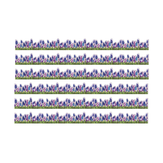 EDUCATORS RESOURCE EU-846339-6 Eureka Extra Wide Deco Trim Packs, 37' x 3-1/4in, Curiosity Garden Die-Cut Floral, Set Of 6 Packs EDUCATORS RESOURCE EU-846339-6 Eureka Extra Wide Deco Trim Packs, 37' x 3-1/4in, Curiosity Garden Die-Cut Floral, Set Of 6 Packs