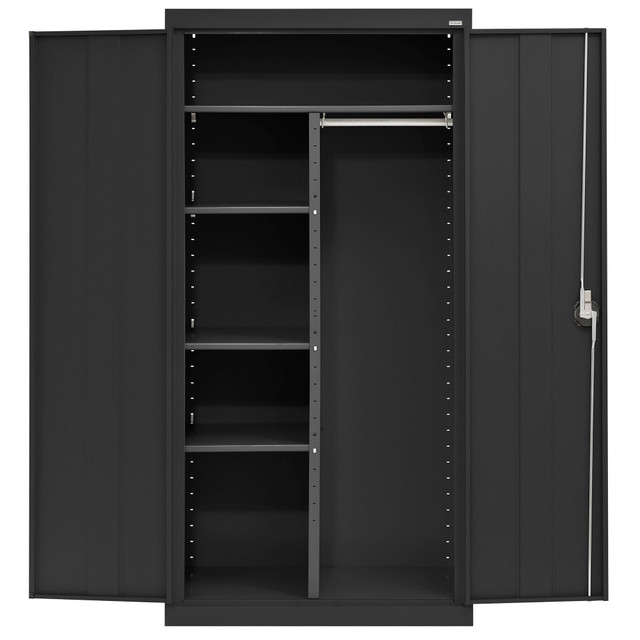 EDSAL SANDUSKY CORP EACR361872-09 Sandusky Elite Series Heavy-Duty Assembled Combination Storage Cabinet, 72inH x 36inW x 18inD, Black EDSAL SANDUSKY CORP EACR361872-09 Sandusky Elite Series Heavy-Duty Assembled Combination Storage Cabinet, 72inH x 36inW x 18inD, Black
