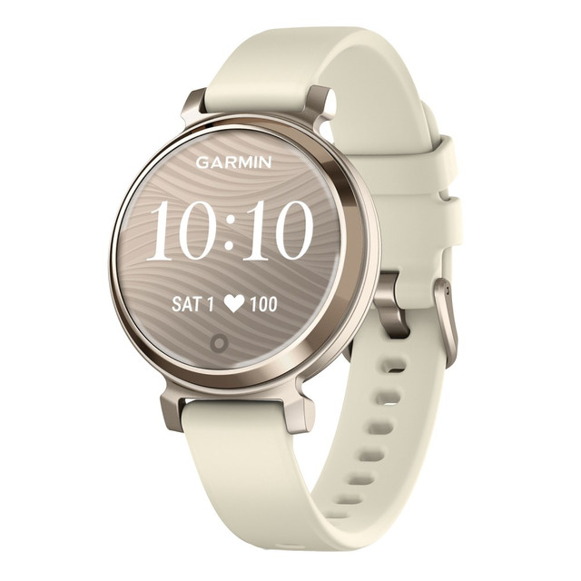 GARMIN INTERNATIONAL, INC. 010-02839-00 Garmin Lily 2 Health And Fitness Smartwatch With Anodized Aluminum Bezel/Case And Silicone Band, Cream Gold GARMIN INTERNATIONAL, INC. 010-02839-00 Garmin Lily 2 Health And Fitness Smartwatch With Anodized Aluminum Bezel/Case And Silicone Band, Cream Gold