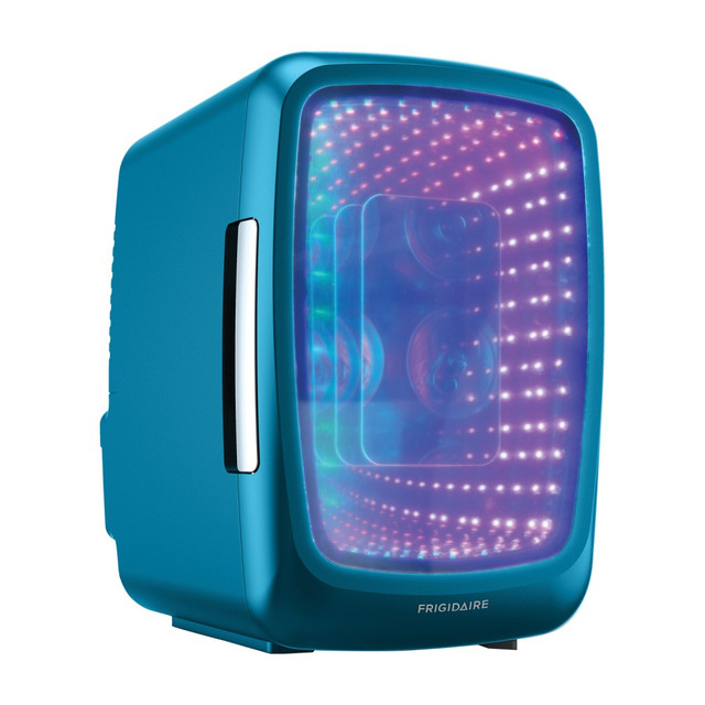 CURTIS INTERNATIONAL, LT EFMIS179-BLUE Frigidaire 0.14 Cu. Ft. 6-Can Retro Gaming Light-Up Portable Beverage Mini Fridge, Blue CURTIS INTERNATIONAL, LT EFMIS179-BLUE Frigidaire 0.14 Cu. Ft. 6-Can Retro Gaming Light-Up Portable Beverage Mini Fridge, Blue