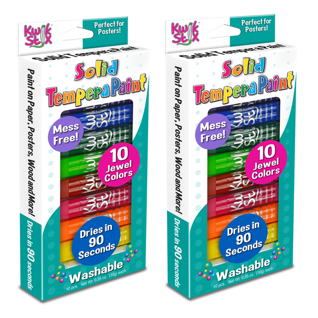 EDUCATORS RESOURCE TPG678-2 The Pencil Grip Kwik Stix Solid Tempera Paint Sticks, 10 mL, Jewel, Pack Of 10 Sticks, Set Of 2 Packs EDUCATORS RESOURCE TPG678-2 The Pencil Grip Kwik Stix Solid Tempera Paint Sticks, 10 mL, Jewel, Pack Of 10 Sticks, Set Of 2 Packs
