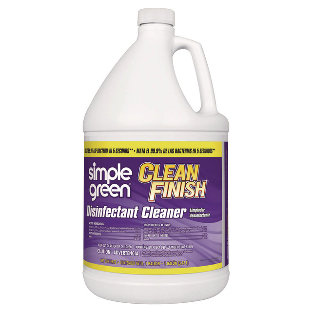 SUNSHINE MAKERS, INC. 2810000401128EA Simple Green Clean Finish Disinfectant Cleaner, 1 gal Bottle, Herbal
