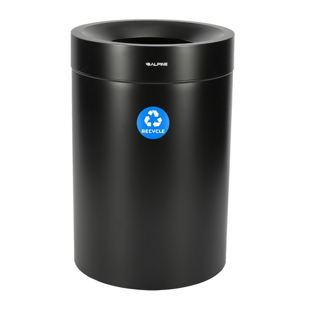 ADIR CORP. ALP475-50-BLK-R Alpine Industries Stainless Steel Recycling Can, 50 Gallon, Black ADIR CORP. ALP475-50-BLK-R Alpine Industries Stainless Steel Recycling Can, 50 Gallon, Black