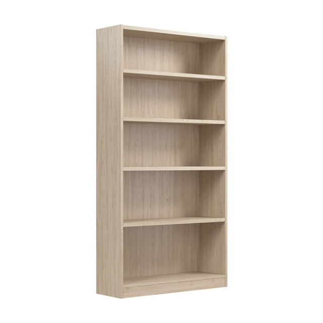 BUSH INDUSTRIES INC. WL12479 Bush Furniture 72inH Universal Tall 5 Shelf Bookcase, Natural Elm, Standard Delivery BUSH INDUSTRIES INC. WL12479 Bush Furniture 72inH Universal Tall 5 Shelf Bookcase, Natural Elm, Standard Delivery