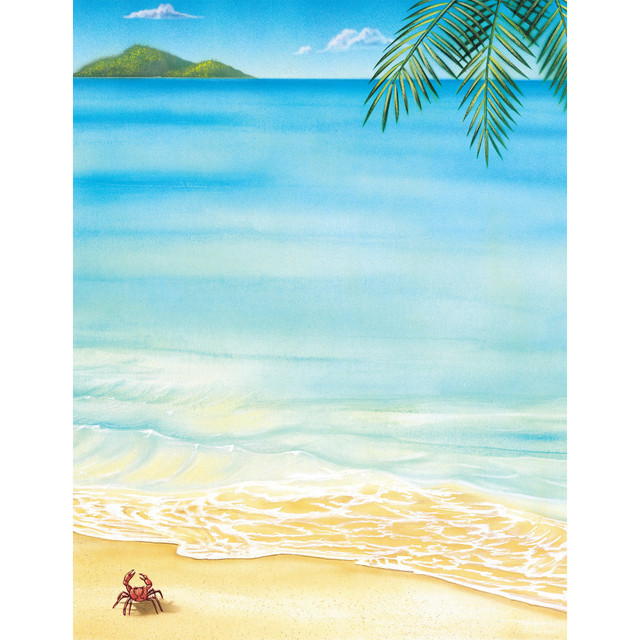 MASTERPIECE STUDIOS 2014233 Great Papers! Design Paper, Tropical Stationery Letterhead, 8-1/2in x 11in, Multicolor, Pack Of 80 Sheets