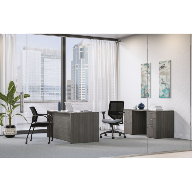 HON HONMOD182 Mod 60inW Executive Workstation Computer Desk And Credenza, Slate Teak HON HONMOD182 Mod 60inW Executive Workstation Computer Desk And Credenza, Slate Teak