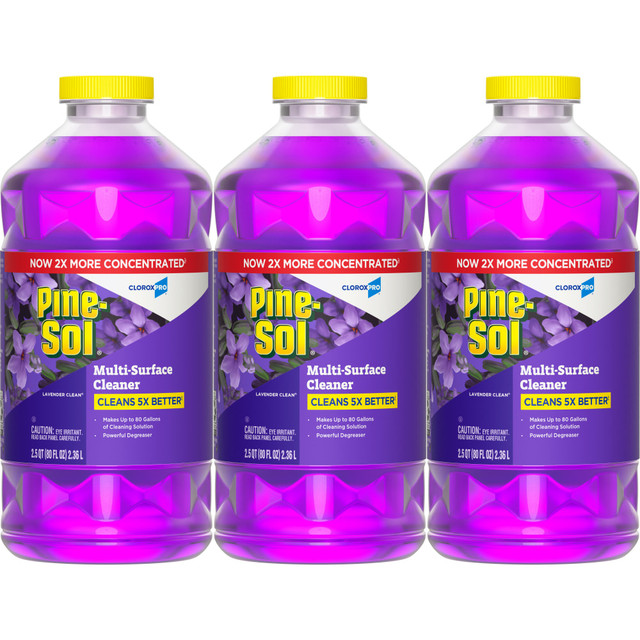THE CLOROX COMPANY 10044600606085 Clorox Pro Pine-Sol Multi-Surface Cleaner, Lavender Clean, 80 Oz, Pack Of 3 Bottles THE CLOROX COMPANY 10044600606085 Clorox Pro Pine-Sol Multi-Surface Cleaner, Lavender Clean, 80 Oz, Pack Of 3 Bottles