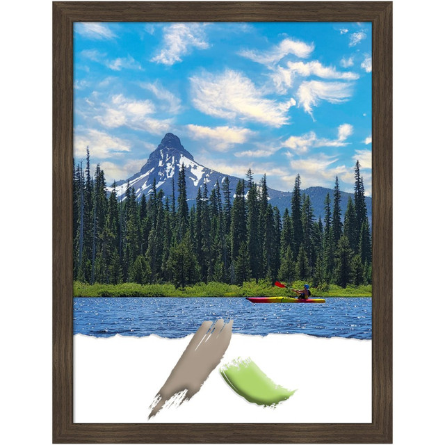 UNIEK INC. A42708299190 Amanti Art Woodgrain Stripe Wood Picture Frame, 20in x 26in, Opening Size 18in x 24in, Chocolate UNIEK INC. A42708299190 Amanti Art Woodgrain Stripe Wood Picture Frame, 20in x 26in, Opening Size 18in x 24in, Chocolate