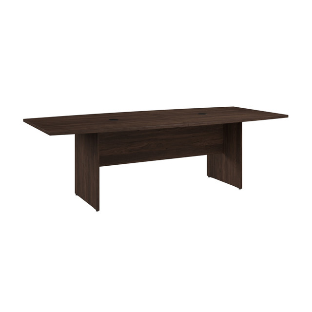 BUSH INDUSTRIES INC. 99TB9642BWK Bush Business Furniture 96inW x 42inD Boat Shaped Conference Table With Wood Base, Black Walnut, Standard Delivery
