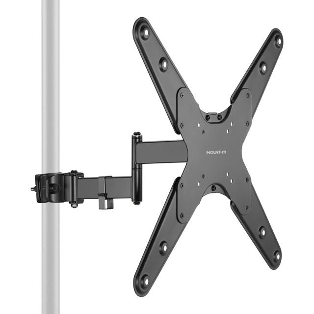 TRANSFORM PARTNERS LLC MI-391XL Mount-It! Steel Full Motion 55in TV Pole Mount, 2-1/2inH x 9-3/4inW x 11inD, Silver/Black TRANSFORM PARTNERS LLC MI-391XL Mount-It! Steel Full Motion 55in TV Pole Mount, 2-1/2inH x 9-3/4inW x 11inD, Silver/Black
