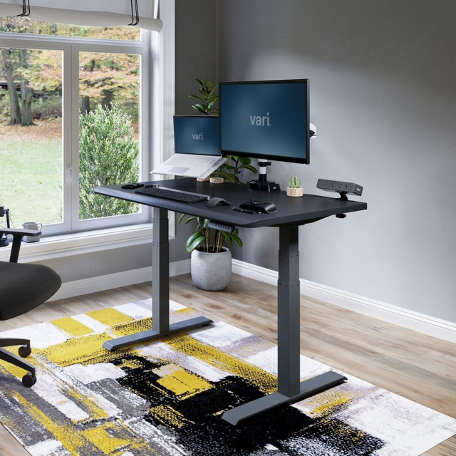 VARIDESK LLC 402274 VARI Electric Standing Desk With ComfortEdge, 48inW, Black