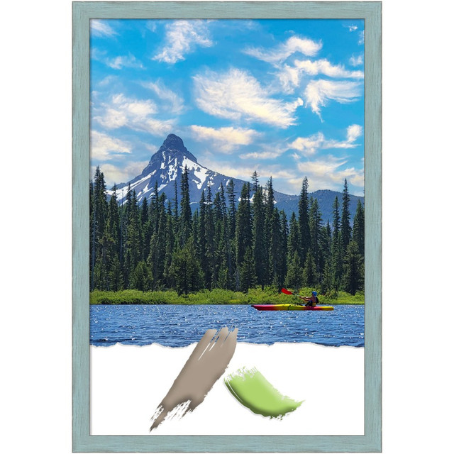 UNIEK INC. A42708298350 Amanti Art Wood Picture Frame, Opening Size 24in x 36in, 26in x 38in, Sky Blue Rustic UNIEK INC. A42708298350 Amanti Art Wood Picture Frame, Opening Size 24in x 36in, 26in x 38in, Sky Blue Rustic