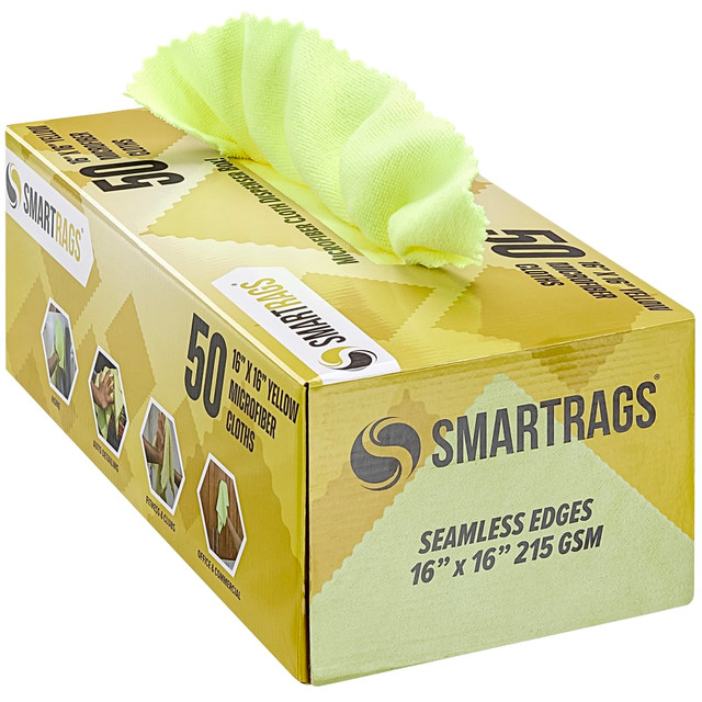MONARCH GLOBAL BRANDS, INC M931Y Hospeco SmartRags Disposable Microfiber Towels, 35 Gram, 215 GSM, 16in x 16in, Yellow, 50 Towels Per Box, Case Of 8 Boxes MONARCH GLOBAL BRANDS, INC M931Y Hospeco SmartRags Disposable Microfiber Towels, 35 Gram, 215 GSM, 16in x 16in, Yellow, 50 Towels Per Box, Case Of 8 Boxes