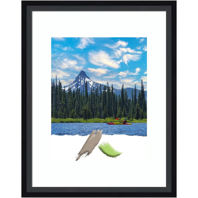 UNIEK INC. A42707344736 Amanti Art Rectangular Wood Picture Frame, 12in x 15in With Mat, Lucie Black UNIEK INC. A42707344736 Amanti Art Rectangular Wood Picture Frame, 12in x 15in With Mat, Lucie Black