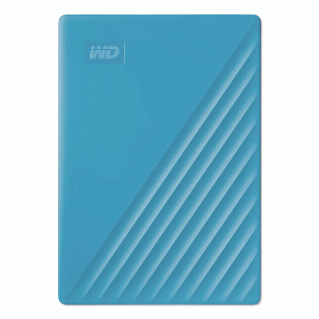 WESTERN DIGITAL TECH. WD BPKJ0040BBL MY PASSPORT External Hard Drive, 4 TB, USB 3.2, Sky Blue