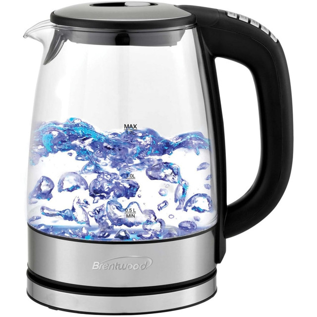 BRENTWOOD APPLIANCES, INC. KT-1982DBK Brentwood 1.79 Qt Cordless Digital Electric Glass Kettle With 6 Precise Temperature Presets & Swivel Base, Black BRENTWOOD APPLIANCES, INC. KT-1982DBK Brentwood 1.79 Qt Cordless Digital Electric Glass Kettle With 6 Precise Temperature Presets & Swivel Base, Black